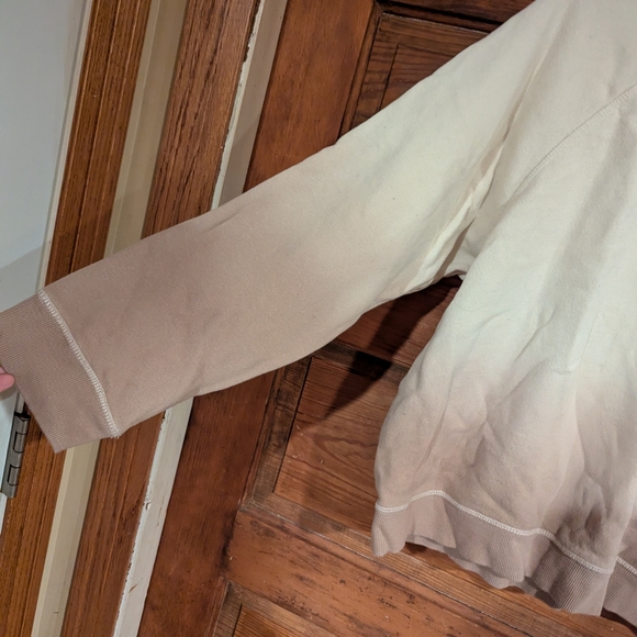 Cream and Brown Relaxed Fit Crewneck Sweatshirt - Picture 7 of 9